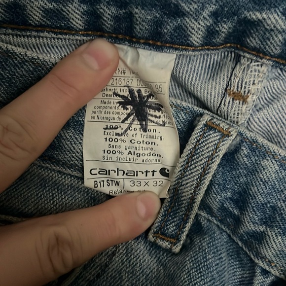 Carhartt Blue Straight-Leg Jeans Classic Denim - Picture 4 of 4